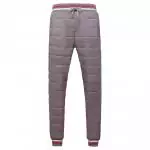moncler pantalon slim en coton stretch cotton down gray